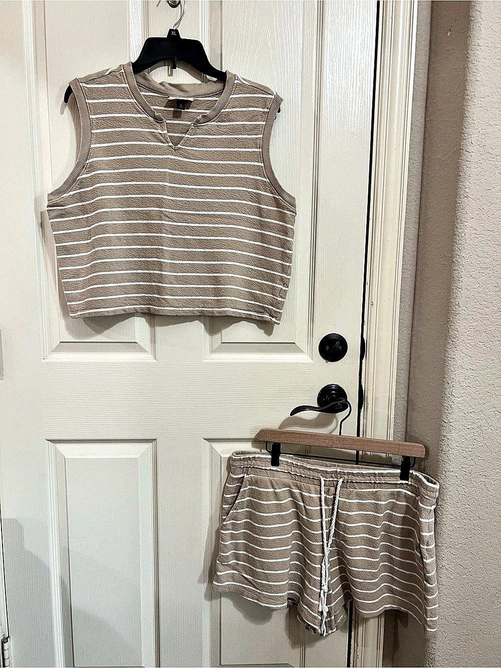 Universal Thread Striped Cotton Tank & Shorts Set